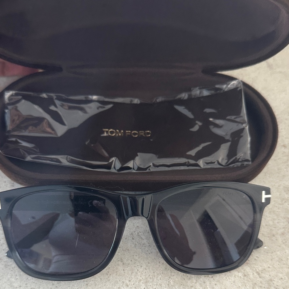 Tom Ford Black Frame Sunglasses with Dark Lenses